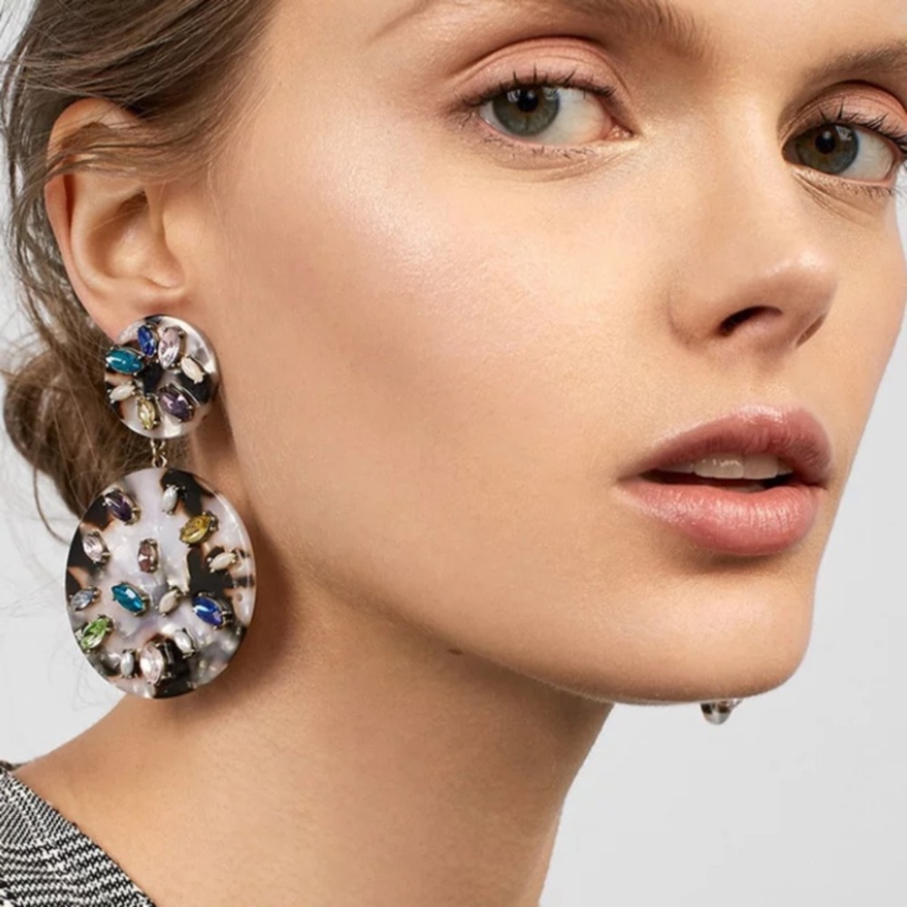 Just In🎉Crystal Resin Dangle Drop Earrings